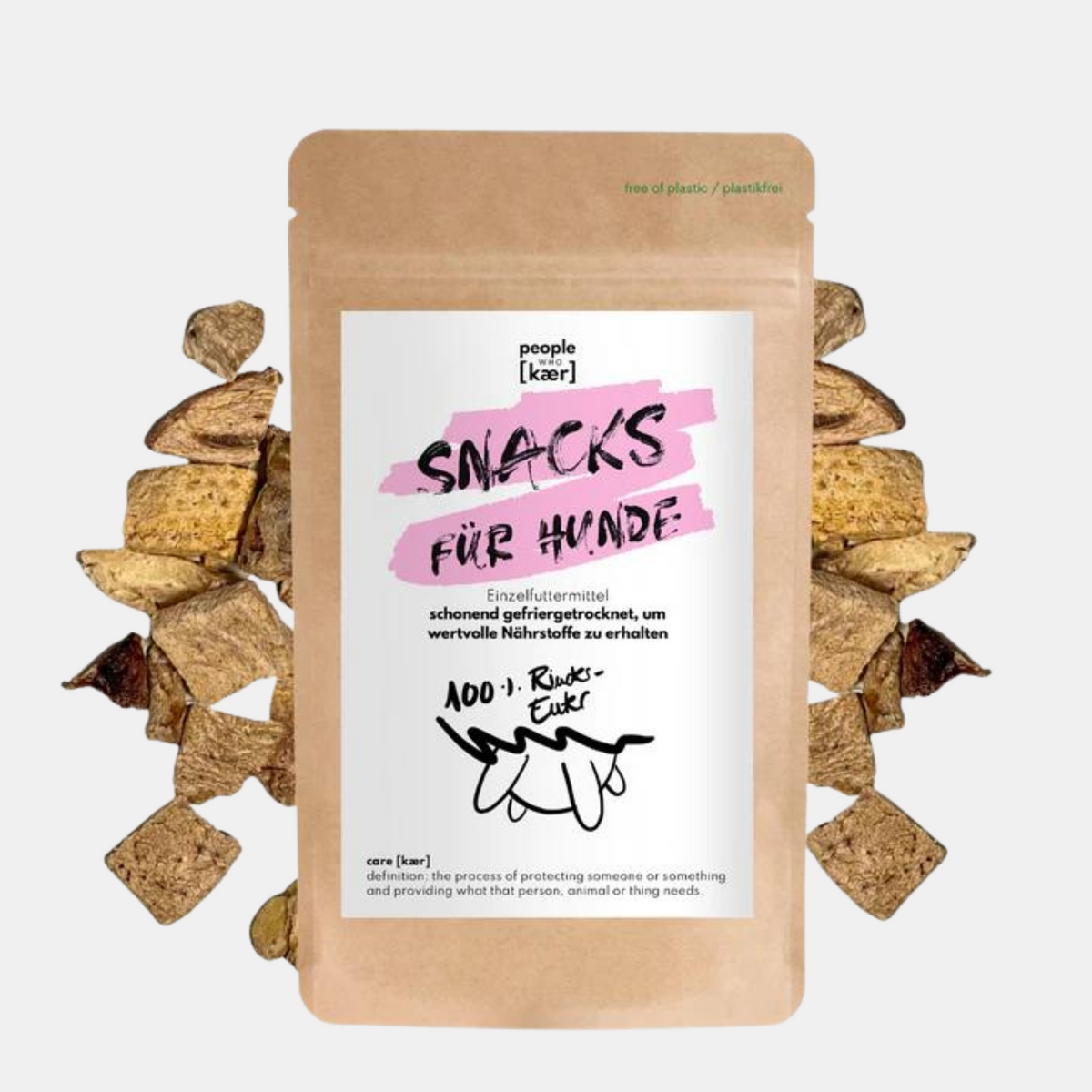 Super Leckerli aus 100% gefriergetrocknetem Rindereuter (70g)
