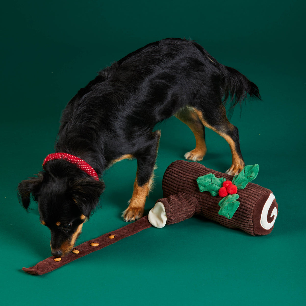 Yule Log Interaktives Hundespielzeug Snuffle Holiday