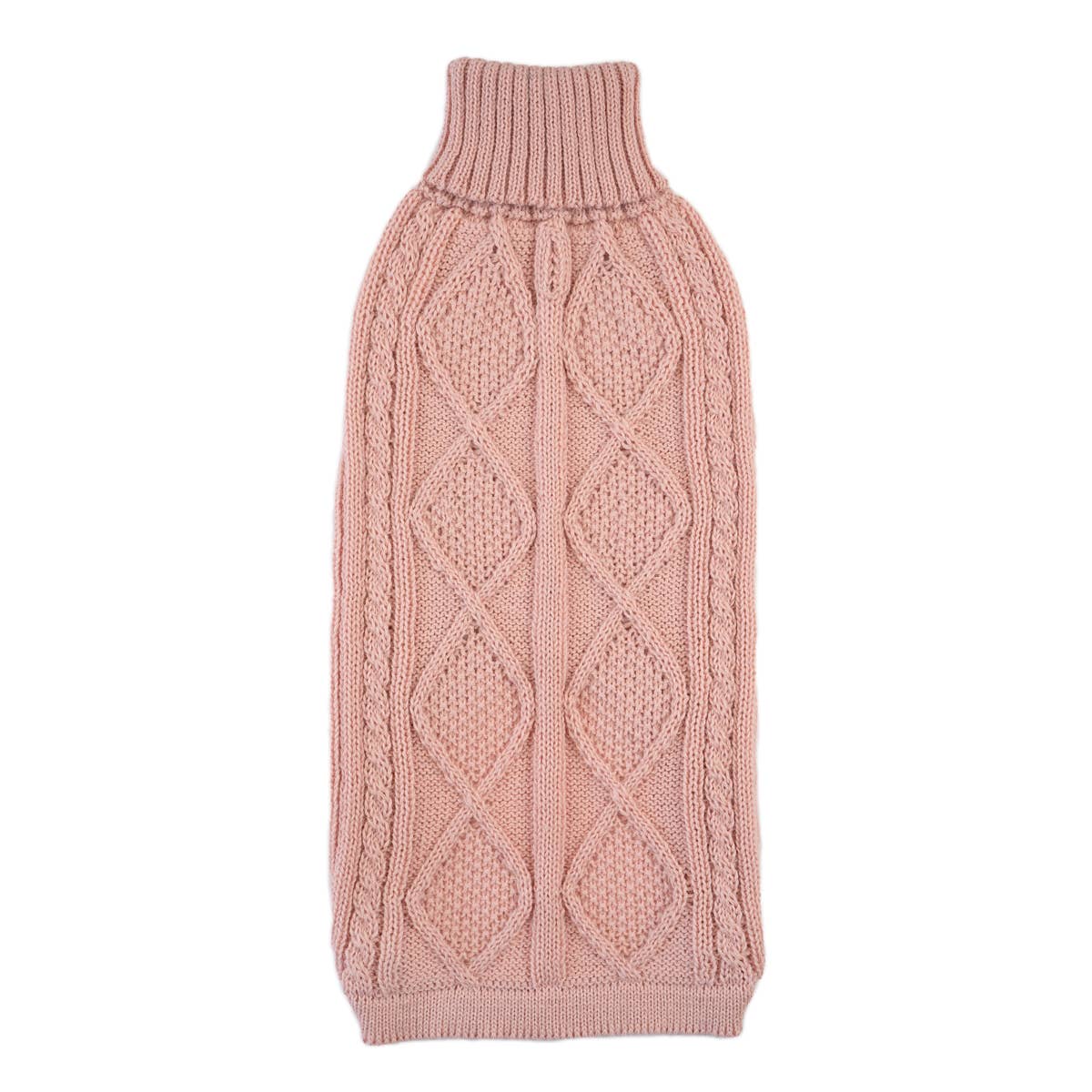 Blush Pink Aran -Alpaka-Hundepullover