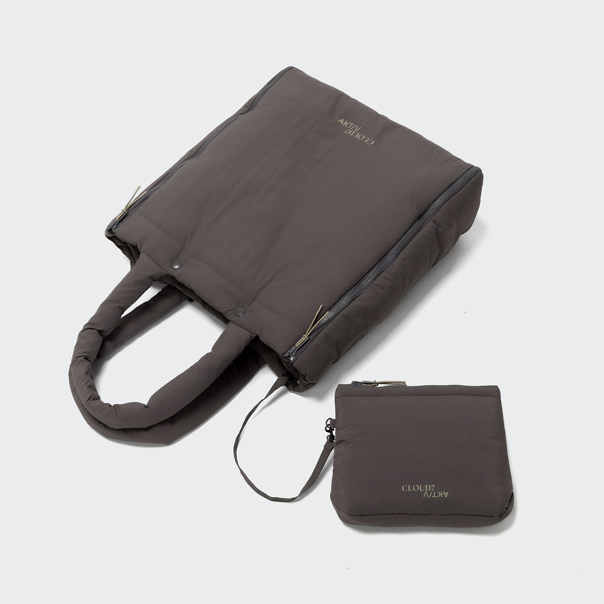 Hundereisebett & Tote Bag AKTIV Puffer Grey/Khaki