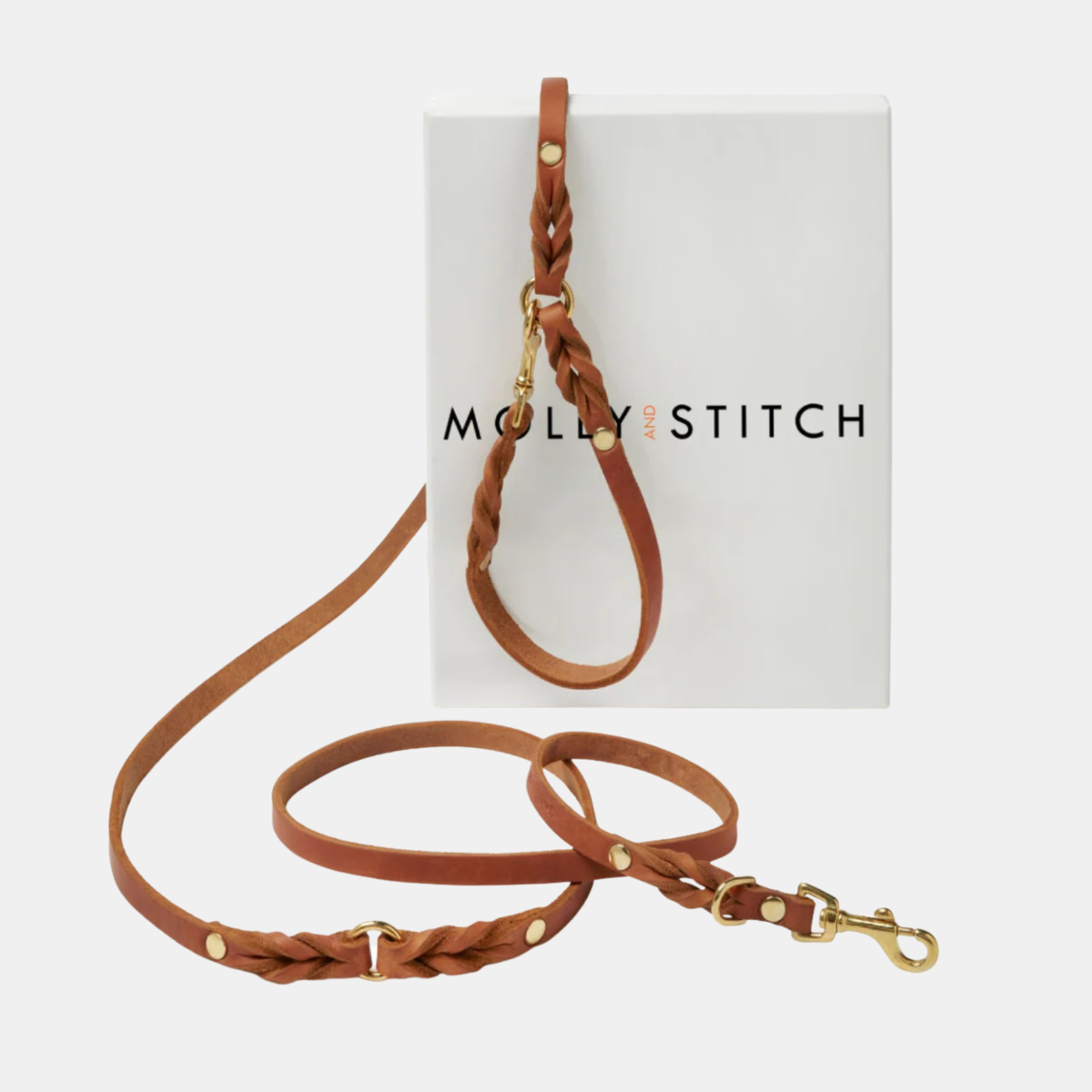 Butter Leather 3x verstellbare Hundeleine Sahara