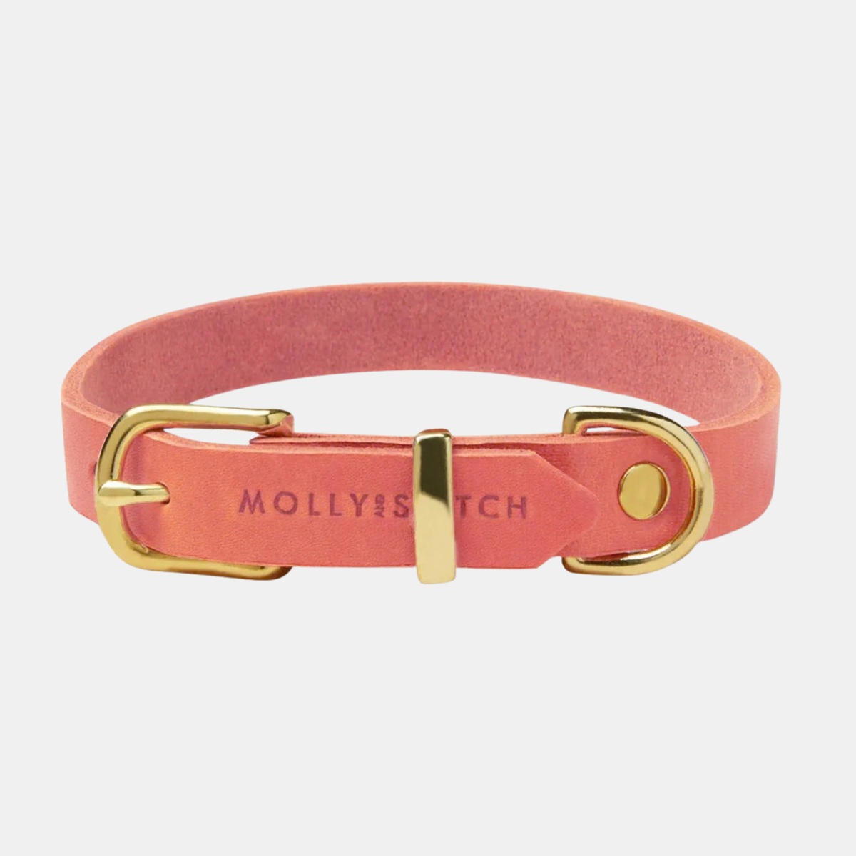 Butter Leather Hundehalsband Coral Pink
