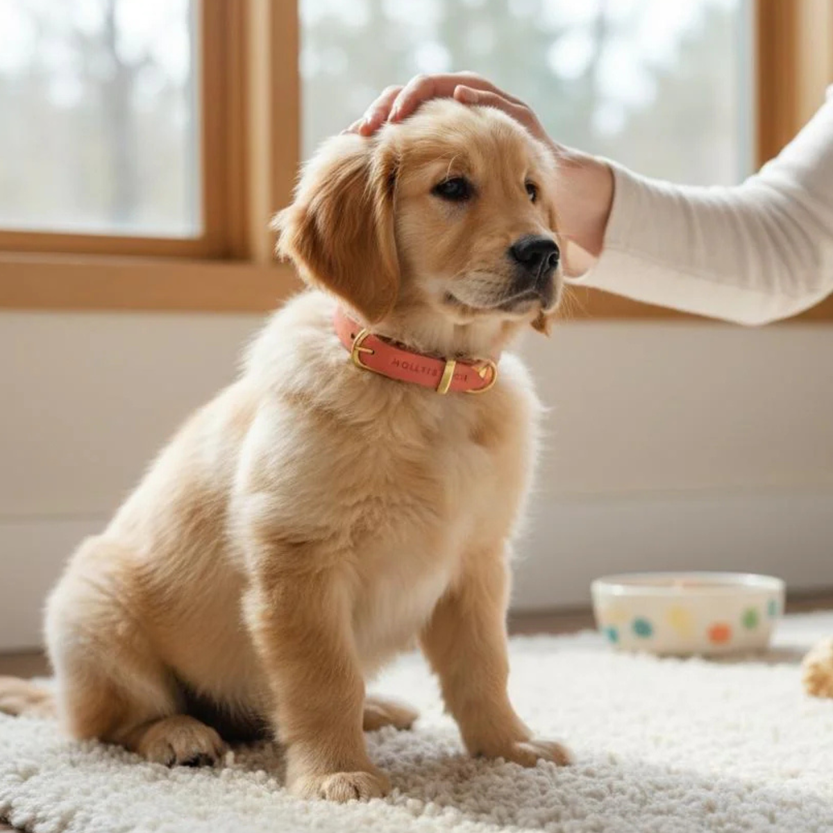 Butter Leather Hundehalsband Coral Pink