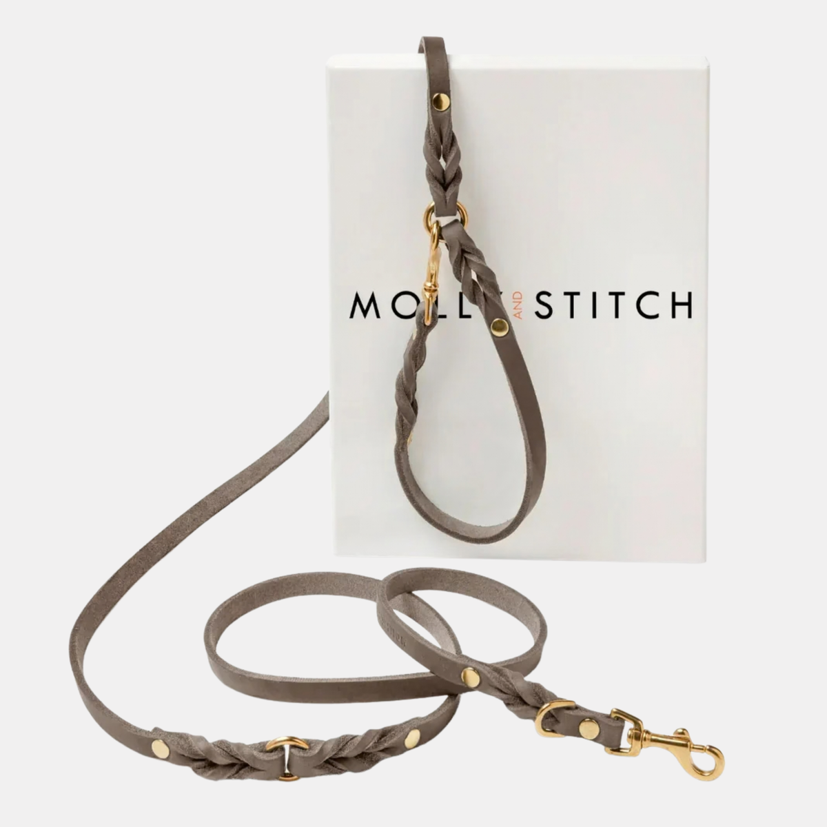 Butter Leather 3x verstellbare Hundeleine Taupe