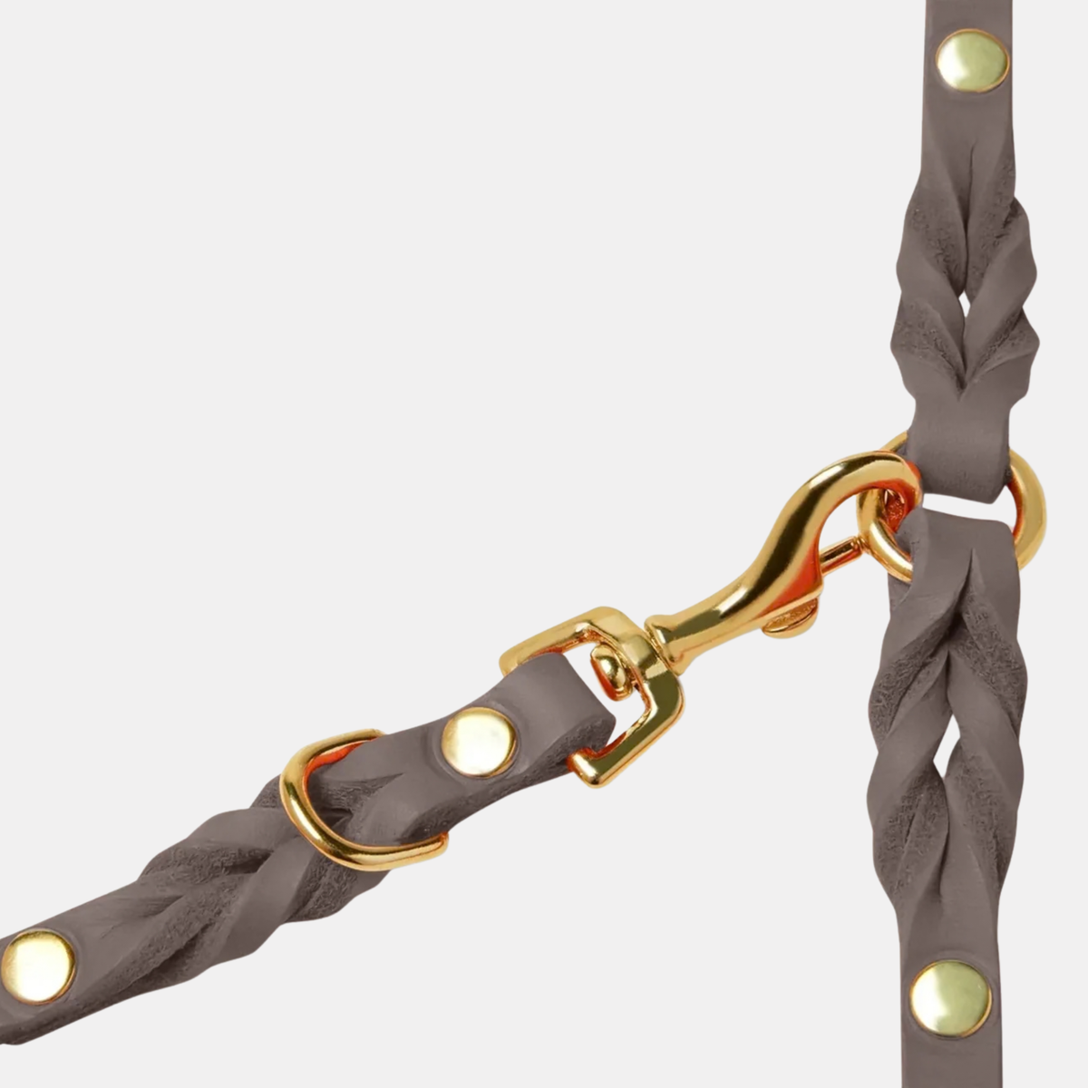 Butter Leather 3x verstellbare Hundeleine Taupe